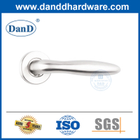 Hotel Home Villa Interior Door Solid Satin Stainless Steel Lever Handle-DDSH024