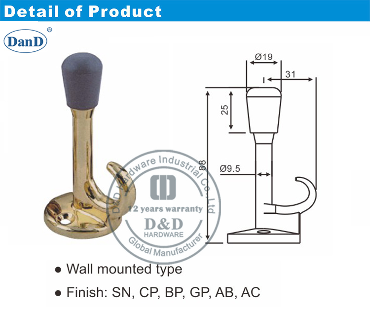 Invisible Door Stop-D and D Hardware