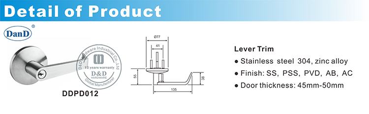 Lever Trim-D and D hardware