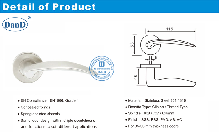 Contemporary Door Handle-D and D Hardware