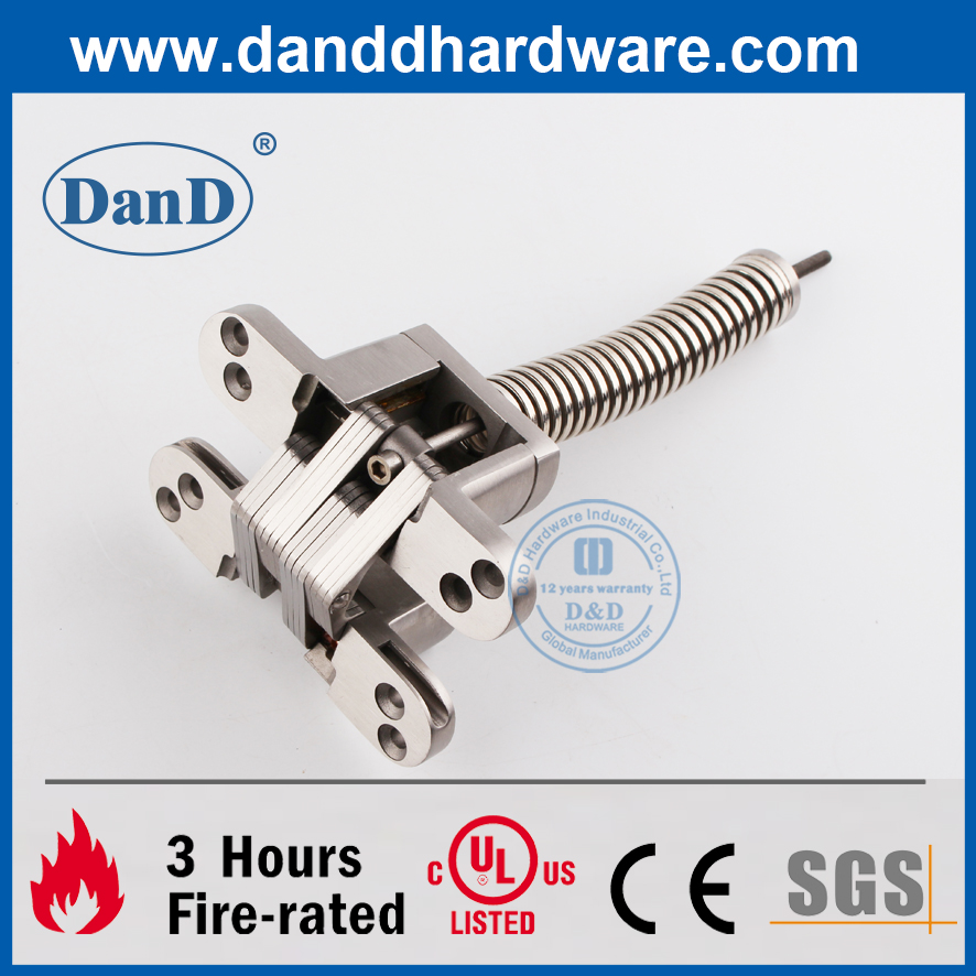 Stainless Steel Adjustable Spring Invisible Hinge for Wooden Door-DDCH010