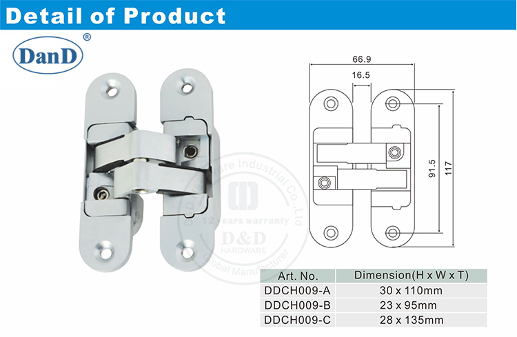 Zinc Alloy Hinge-D and D Hardware