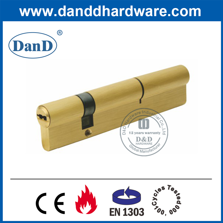 High Security Euro Brass Offset Double Open Key Cylinder-DDLC012
