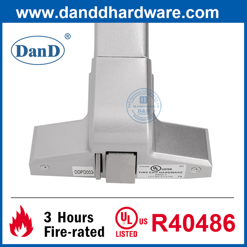 Steel Rim Exit Devices UL Listed Fire Rated Panic Bar Hardware for Door-DDPD003
