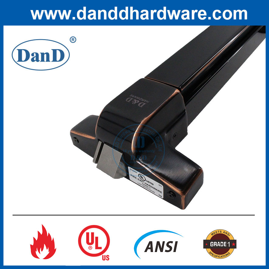 ORB Black UL Fire Rated Emergency Door Panic Lock Bar Exit Device-DDPD003