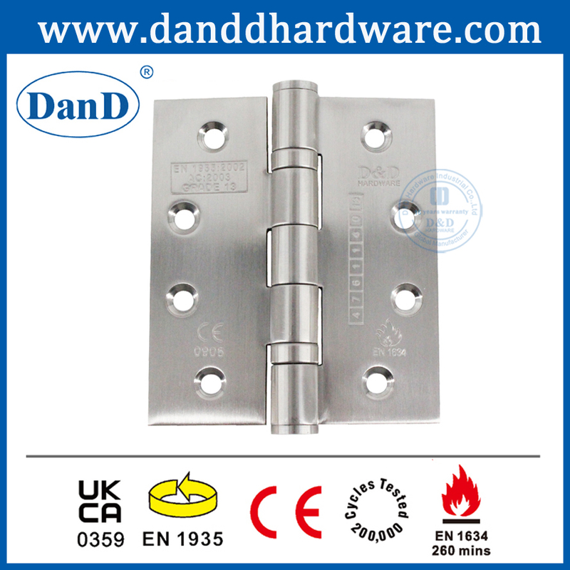 4.5 Inch EN1634 Fire Mortise Grade 13 Double Ball Bearing CE Door Hinge-DDSS001-CE