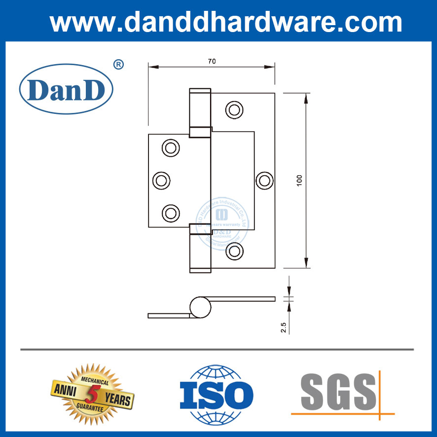 Stainless Steel Hardware Fitting Australian Hinge Flush Door Hinges for Australian Market-DDSS059