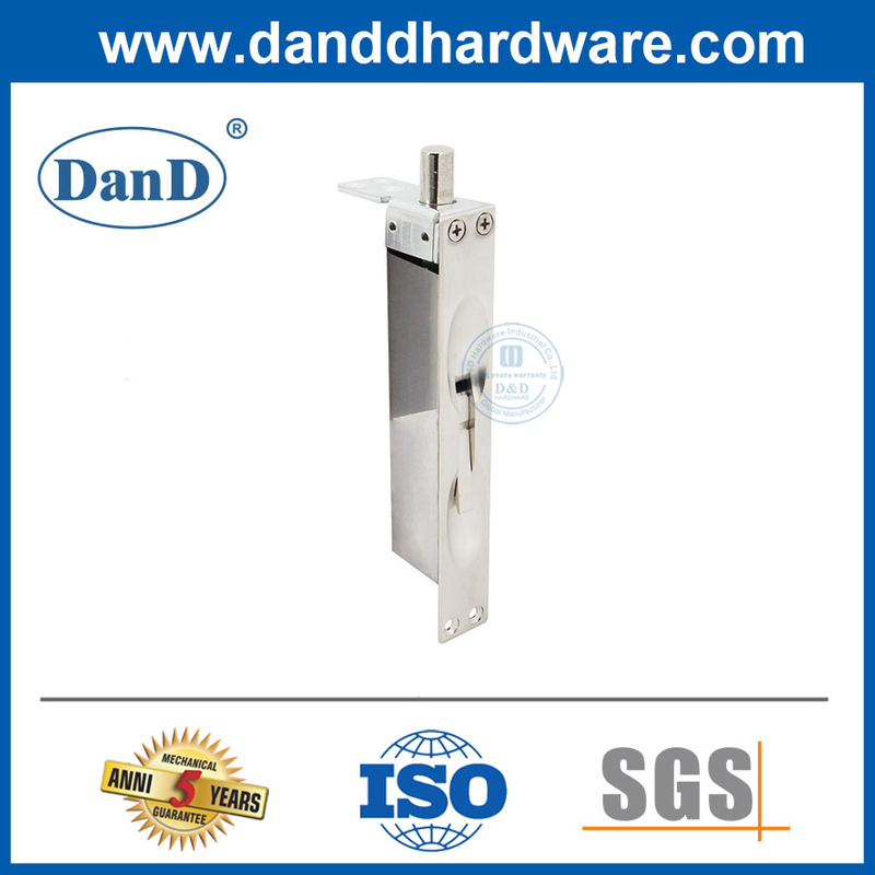 Concealed Flush Bolt Manual Door Latch Solid Brass Flush Bolt for Wooden Door-DDDB034