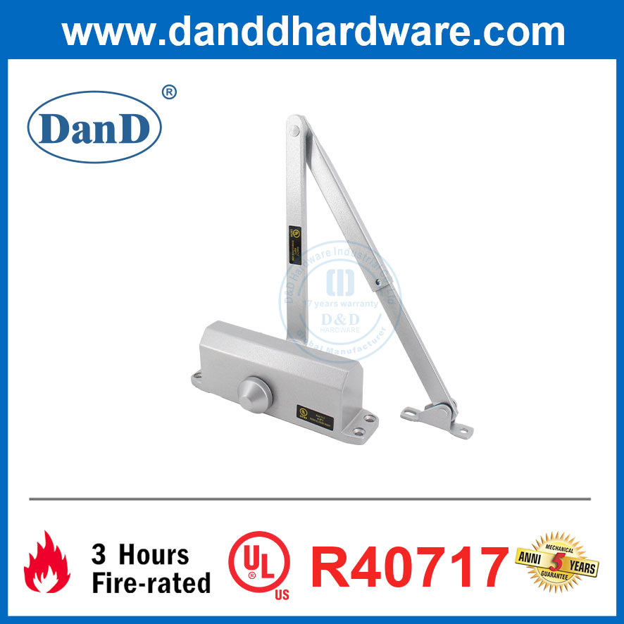 UL Aluminum Alloy Automatic Fireproof Hotel Room Door Closer-DDDC051