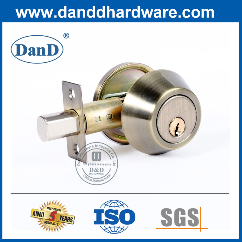 Best Zinc Alloy Antique Brass Thumb Turn Deadbolt Lock-DDLK026