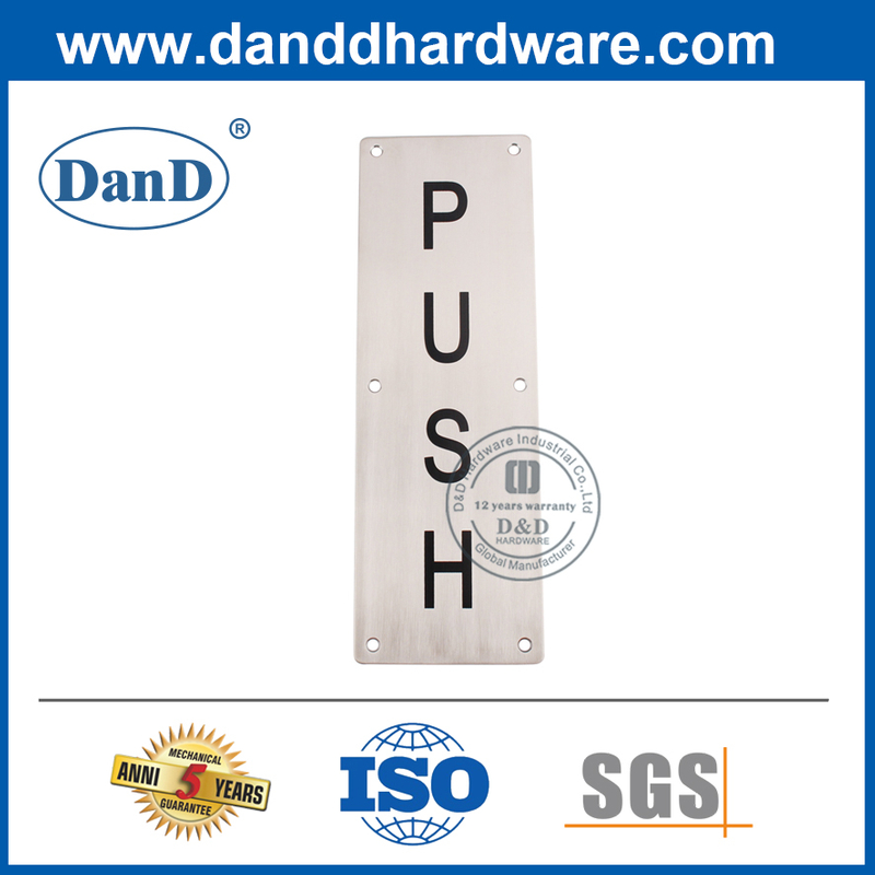Stainless Steel Wall Mounted Square Type Push Plate-DDSP004