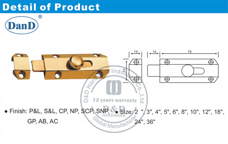 Flush Bolts For Rebated Double Doors-D and D Hardware