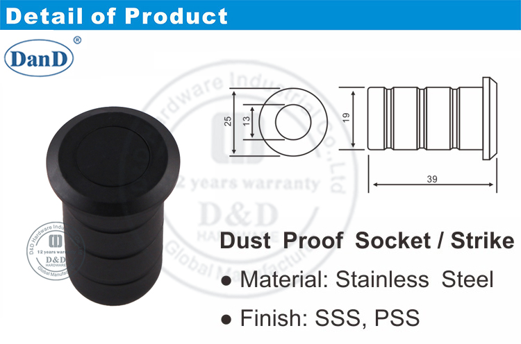 Black Dust Proof Socket-D and D Hardware