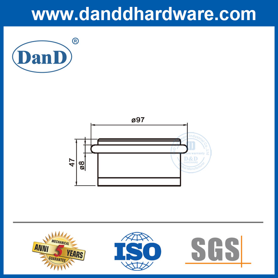 Stainless Steel Heavy Duty Floor Door Stopper for Commercial Building-DDDS040