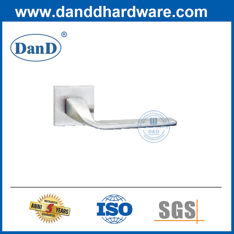 Door Handle Types Solid Stainless Steel Square Wooden Door Handles-DDSH055