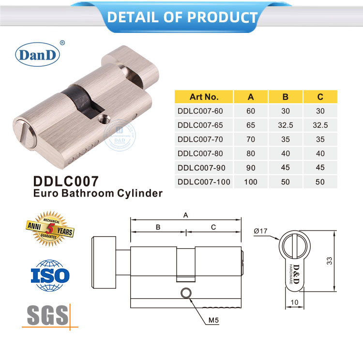 Lock Cylinders for Bathroom