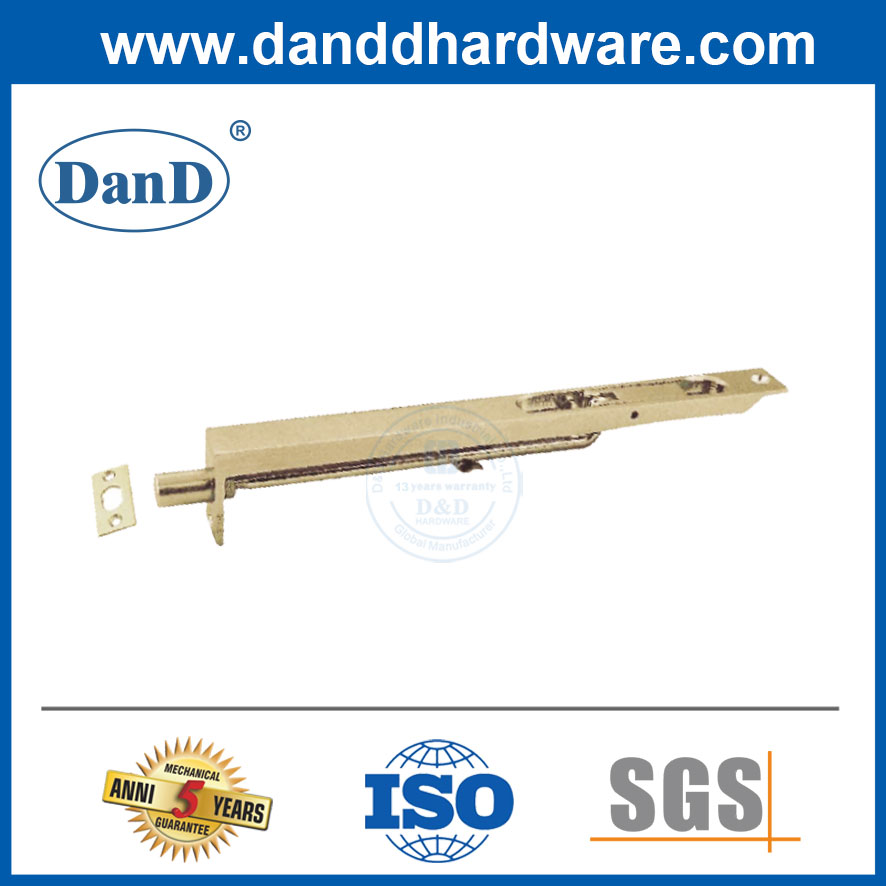 Security Manual Brass Flush Door Bolt for Interior Door-DDDB003