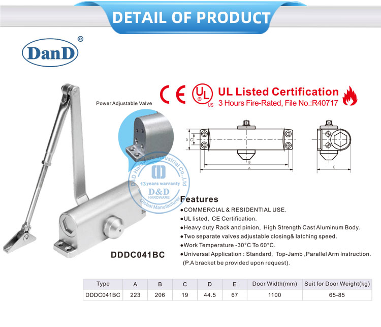 fire rated door closer