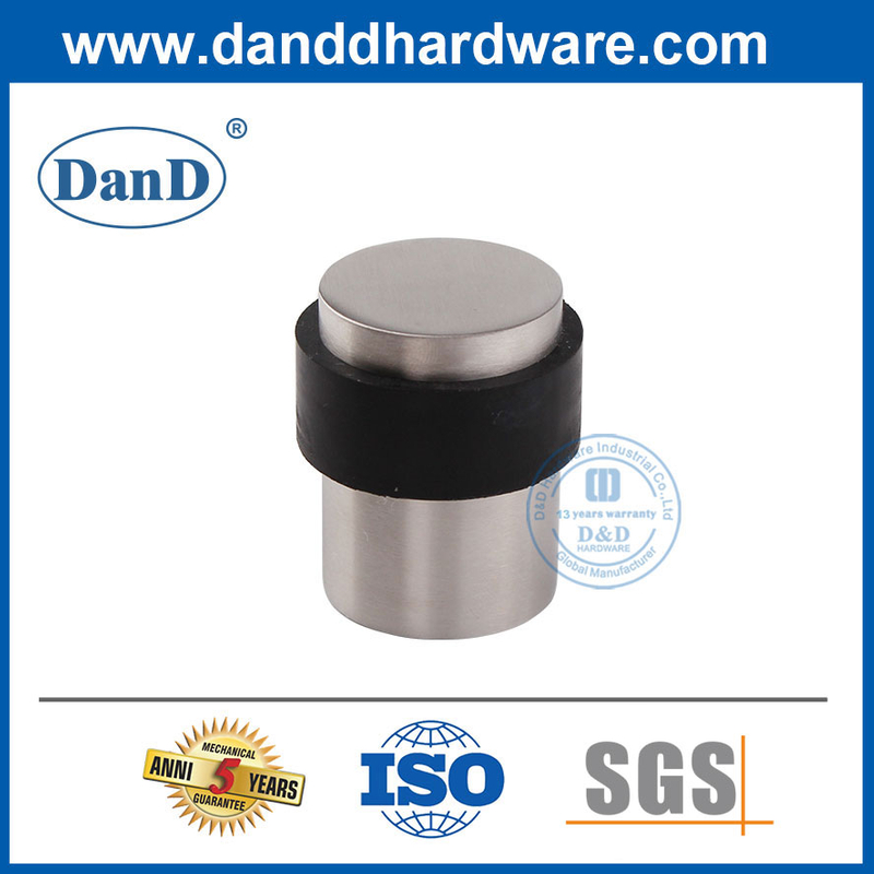 Silver Safety Short Door Stop SS304 Exterior Small Door Stopper-DDDS010