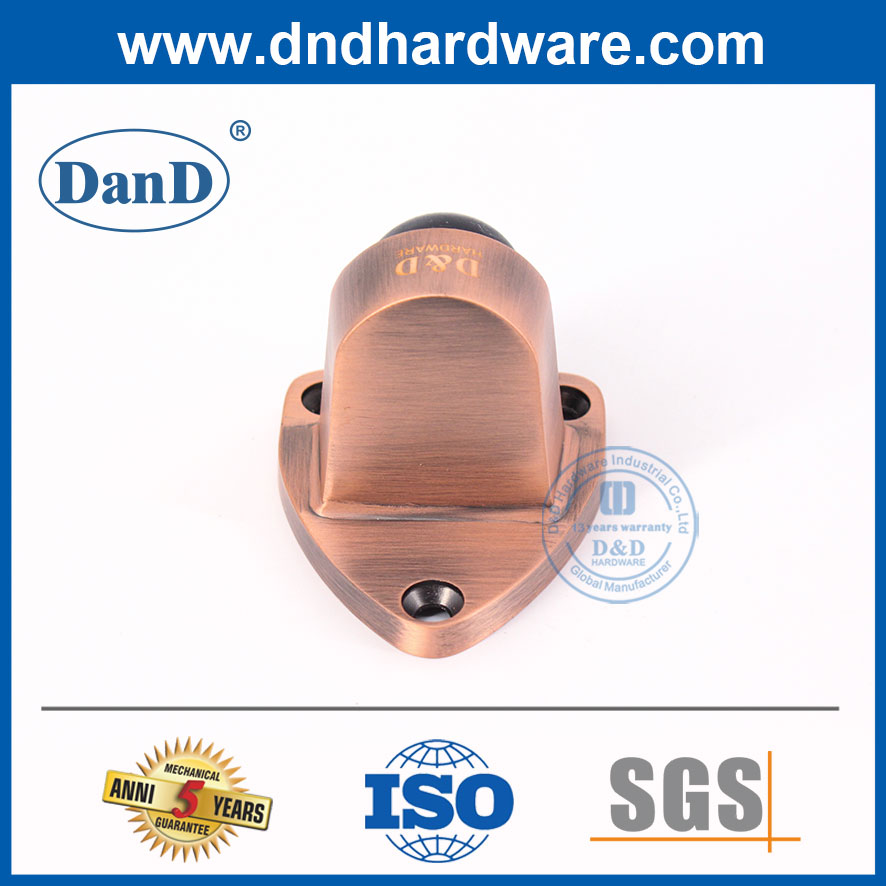 Floor Mount Door Stop Zinc Alloy Antique Copper Door Stopper for Exterior Door-DDDS029-B