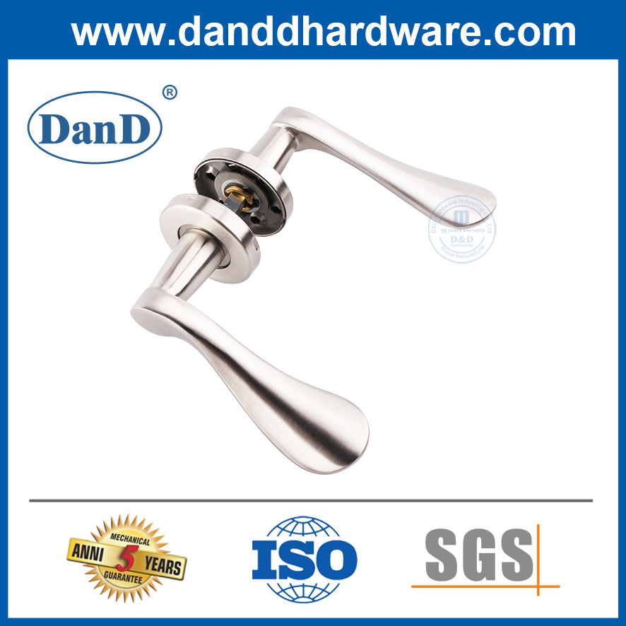 Entry Solid Wooden Door Handles Stainless Steel Modern Exterior Door Handles-DDSH012