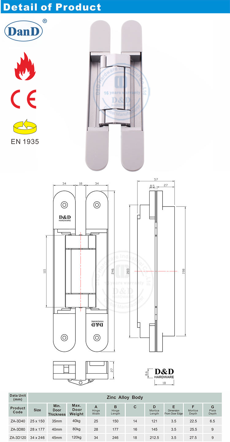 Invisible Door Hinge
