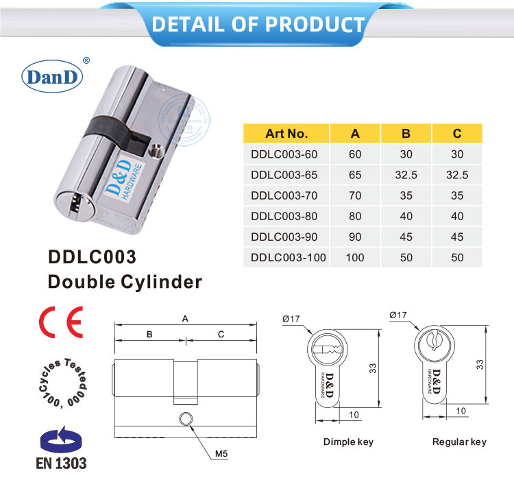 Double Open Lock Cylinder