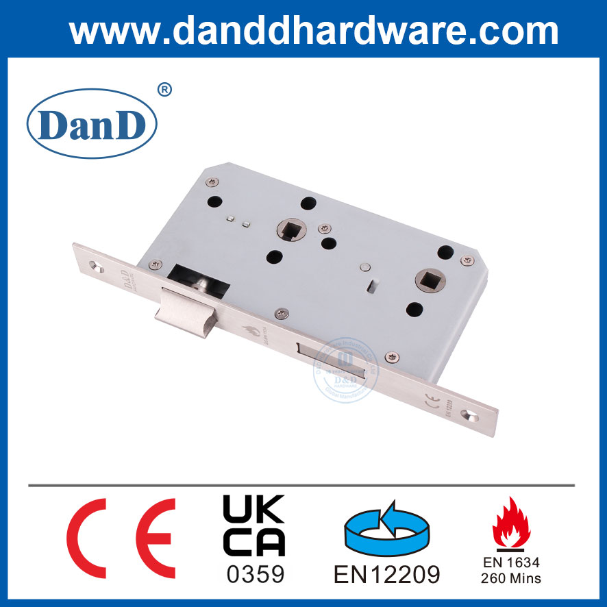 EN12209 Stainless Steel Euro Profile Mortise Lock for Bathroom Door-DDML012-5578