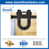 Black Sliding Exterior Wooden Barn Door Metal Track Hardware Kit-DDBD004