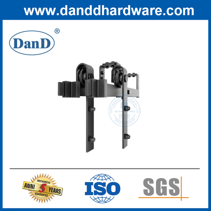Double Track Double Open Barn Door Hardware Sliding Rail Partition Sliding Door Parallel Classic Double Track Bypass Double Door Rail-DDBD022