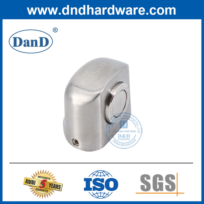 Zinc Alloy Outdoor Door Stop Silver Magnetic Door Stopper for Door-DDDS032