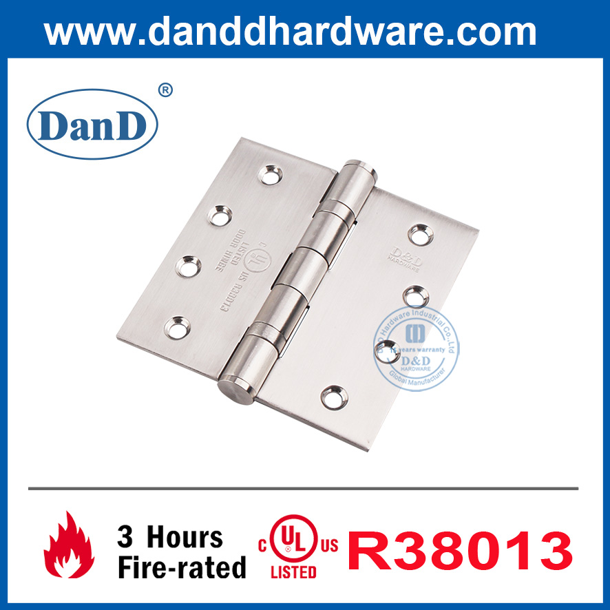 UL Listed Exterior Door Hinges Fire Rated Stainless Steel Hinge-DDSS001-FR-4X4X3