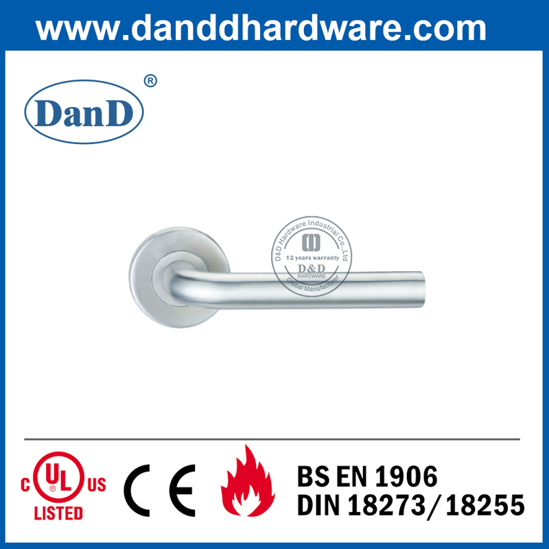 BS EN1906 SS304 Silver Fireproof Door Handle for Front Door –DDTH002
