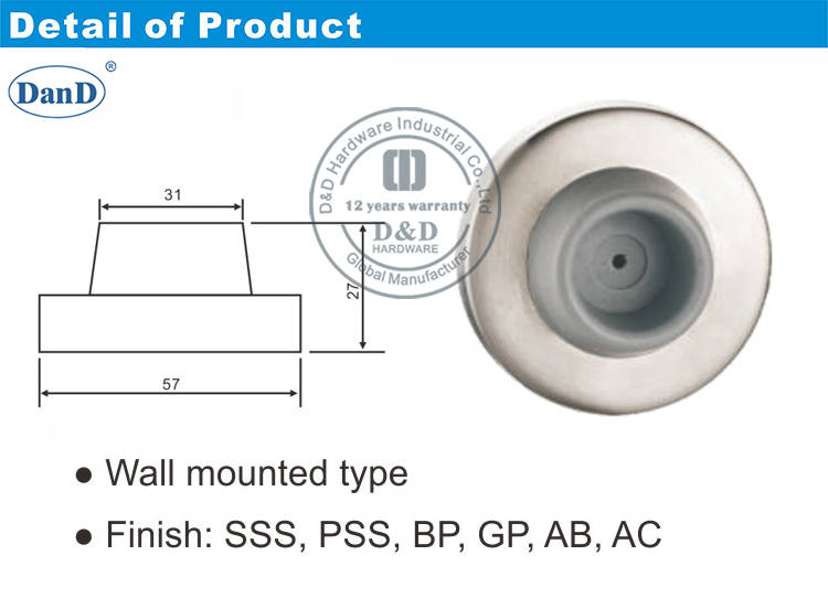 Exterior Door Stop-D and D Hardware