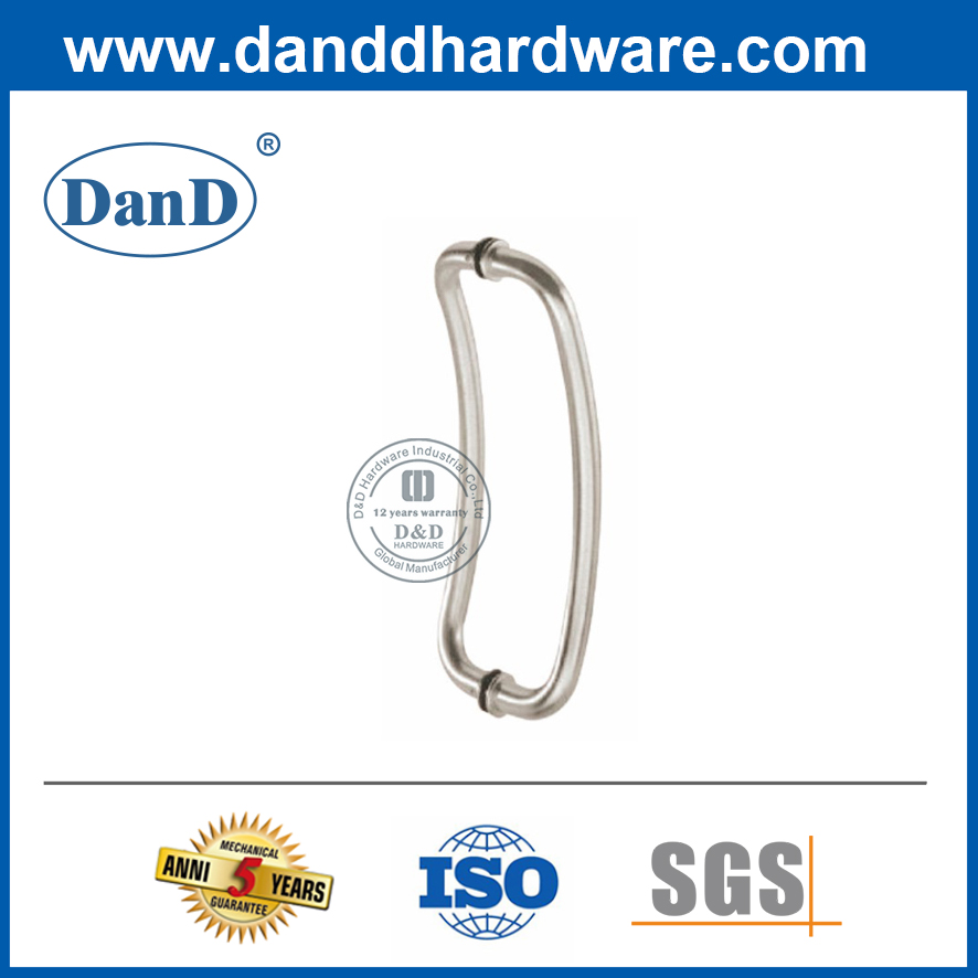 Modern SUS304 Silver Cranked Pull Handle for Decorative Glass Door-DDPH005