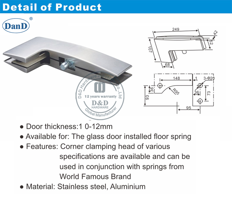 Corner Crank Patch Fitting-D and D Hardware