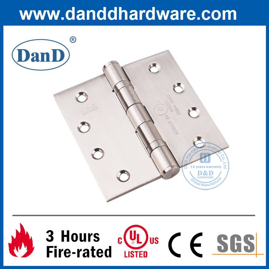 SUS201 Fire Resistance Butt Interior Door Hinge with UL Listed-DDSS001-FR-4X4X3
