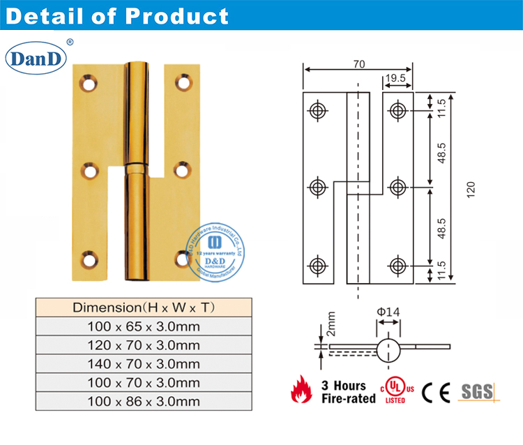 Solid Brass Hinge-D&nbsp;and&nbsp;D&nbsp;Hardware