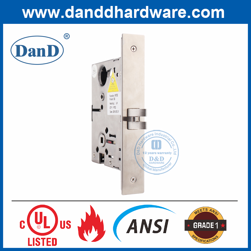 SUS304 ANSI Grade 1 Latchbolt Privacy Door Lock with Thumbuturn-DDAL022