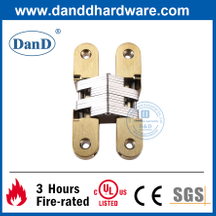 Satin Brass Zinc Alloy Concealed Door Hinge for Apartment Building-DDCH007