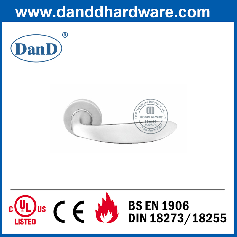 Stainless Steel 304 Door Fittings Solid Lever Handle for Bedroom Door-DDSH019