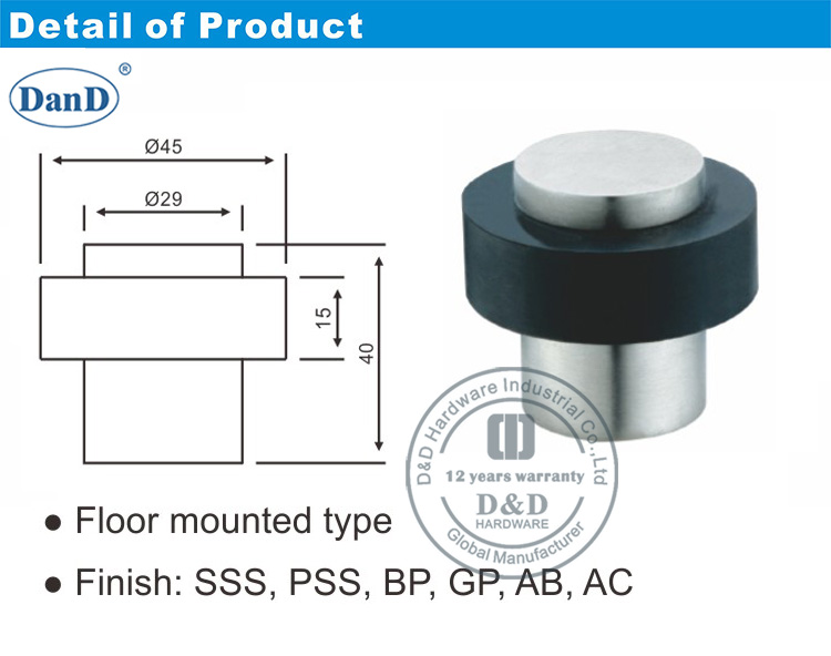 Rubber Door Stop-D and D Hardware