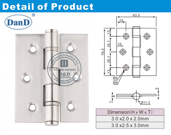 Stainless Steel Washer Hinge-D and D Hardware