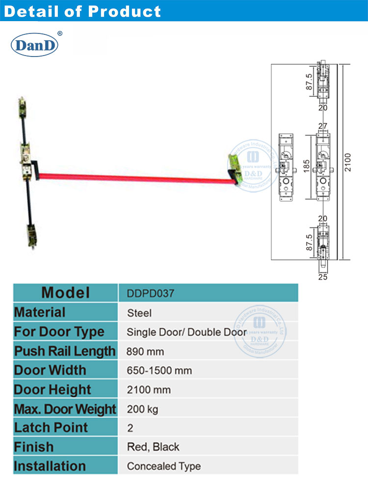 commercial door push bar