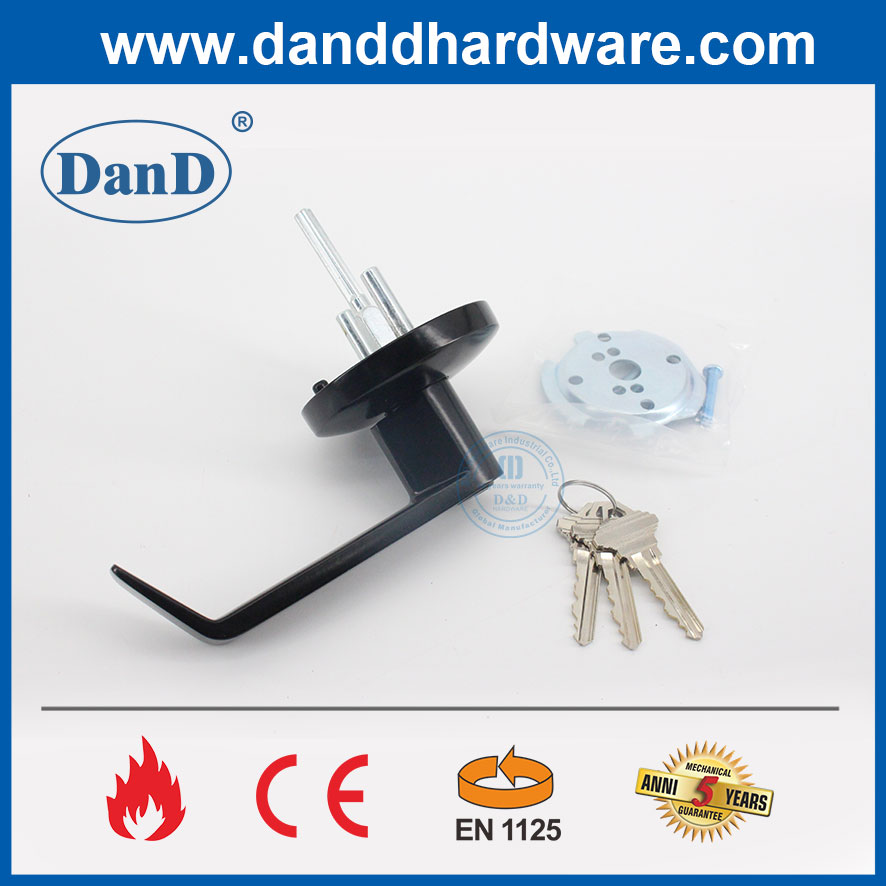 OEM Black Color CE EN1125 External Door Handle Lever Trim Lock-DDPD012
