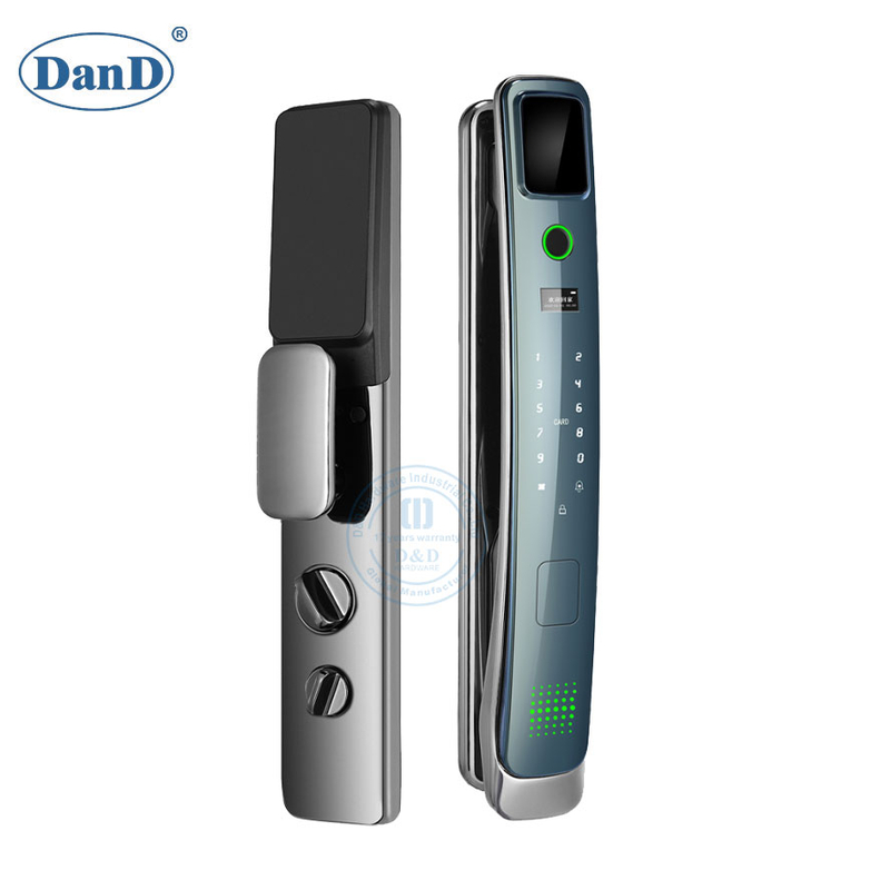 Entry Entrance Aluminum Alloy House Metal Security Steel Doors Digital Smart Lock-DDFL017