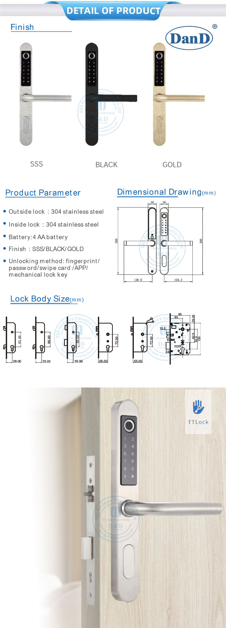 Fingerprint Door Handle