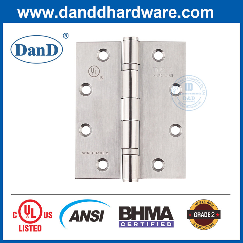 5 Inch Stainless Steel ANSI Grade 2 BHMA Exterior Door Hinges-DDSS001-ANSI-2