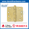 UL Polished Brass Stainless Steel Outside Gold Round Door Hinges-DDSS001-FR-4X4X3