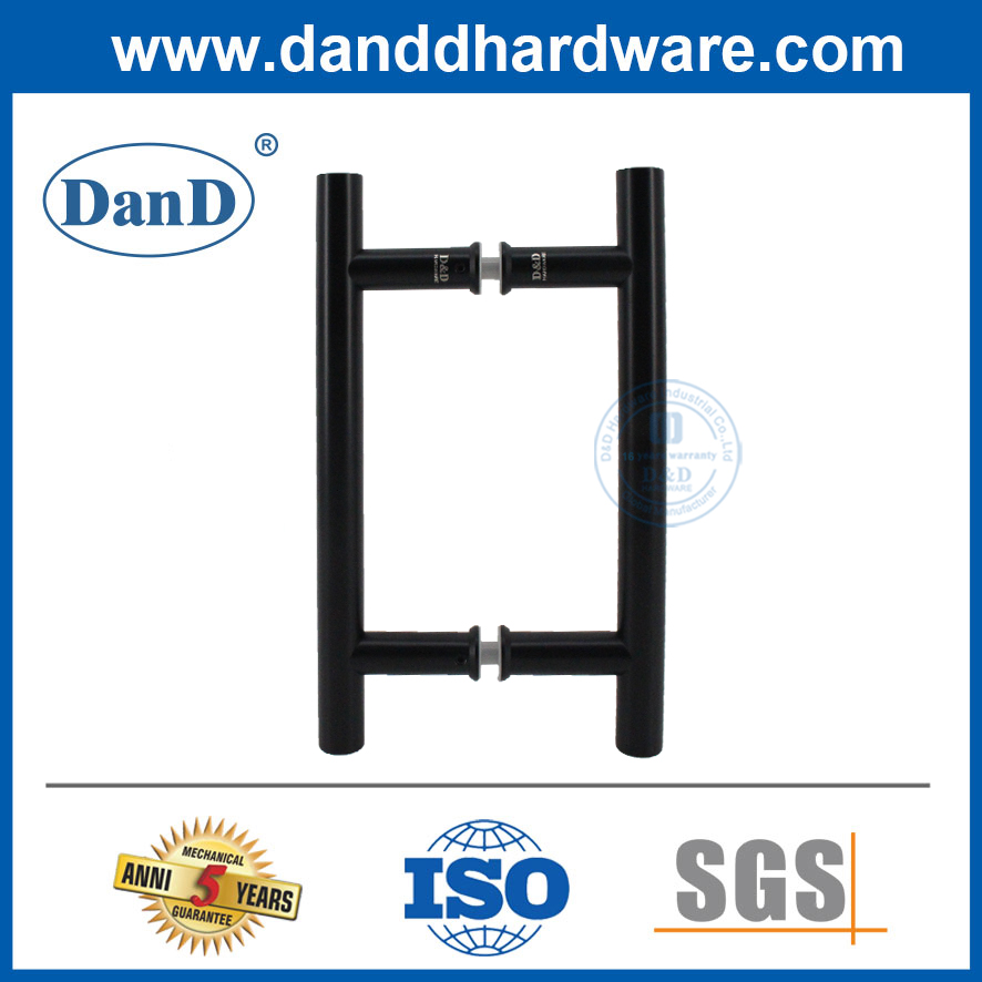 Stainless Steel Commercial Door Handle Black Glass Door Pull Handles-DDPH001